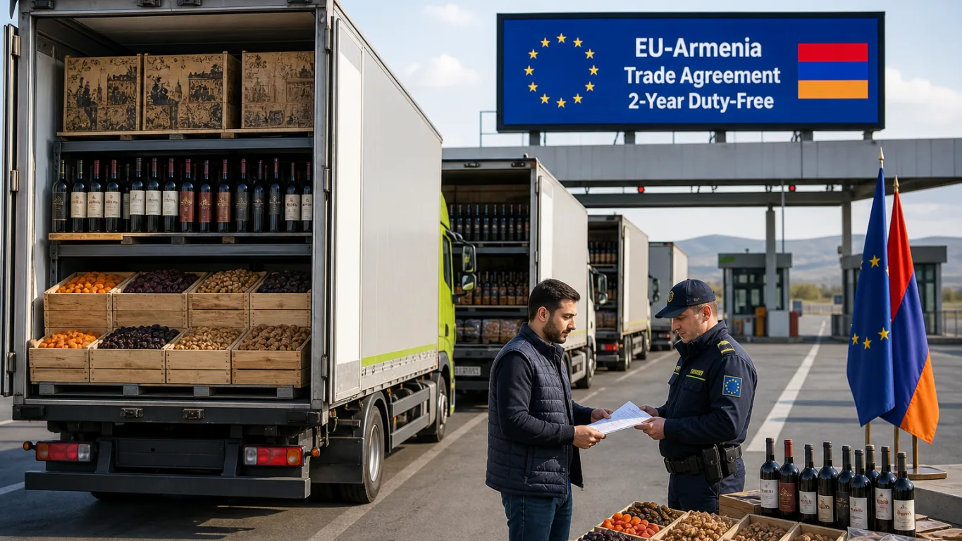 ЕС приостановит импортные пошлины на товары из Армении на два года